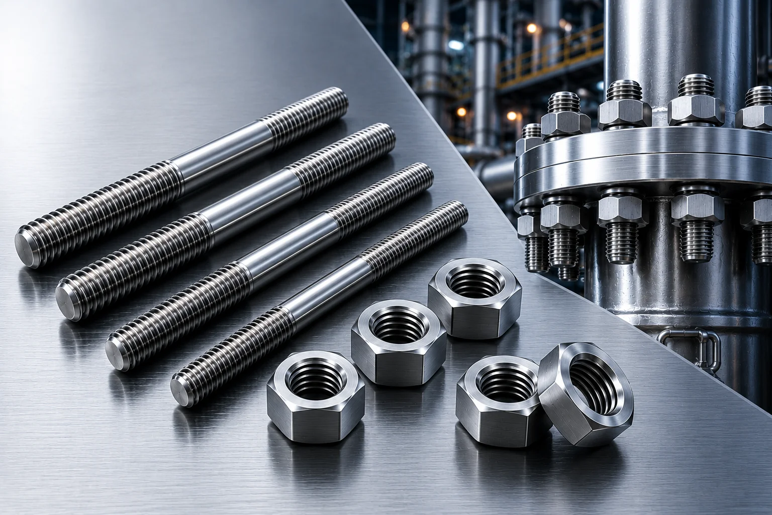 SS32760 Studs and Nuts